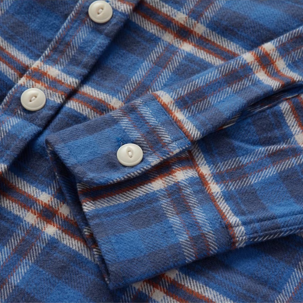 Taylor Stitch The Crater Flannel Shirt in River Plaid Sz 42 / L - Picture 3 of 12